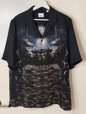 Authentic Burberry Silk Unicorn Shirt